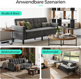 Sofa 3-Sitzer mit Schlaffunktion, Klappsofa, Schlafsofa mit verstellbarer Rückenlehne & Armlehnen. Bettfunktion.