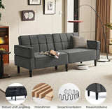 Sofa 3-Sitzer mit Schlaffunktion, Klappsofa, Schlafsofa mit verstellbarer Rückenlehne & Armlehnen. Bettfunktion.