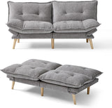Bettsofa 3-Sitzer mit Schlaffunktion, Klappsofa, Schlafsofa mit Rückenlehne & Armlehnen. Bettfunktion