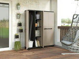 Kunststoffschrank – 166×68×39 cm | 3 Böden | Mehrzweckschrank für Innen & Außen
