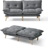 Bettsofa 3-Sitzer mit Schlaffunktion, Klappsofa, Schlafsofa mit Rückenlehne & Armlehnen. Bettfunktion