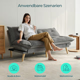 Bettsofa 3-Sitzer mit Schlaffunktion, Klappsofa, Schlafsofa mit Rückenlehne & Armlehnen. Bettfunktion