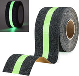 Lebensretter Antirutsch-Klebeband 10 Meter, 5 cm Breite. Rutschfest für Treppenstufen. Schwarz Mit Leuchtstreifen.
