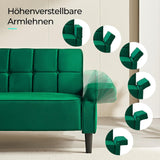 Sofa 3-Sitzer mit Schlaffunktion, Klappsofa, Schlafsofa mit verstellbarer Rückenlehne & Armlehnen. Bettfunktion.