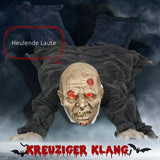 Halloween Dekoration heulender, kriechender Zombie 159 cm LED-Lichter Soundfunktion