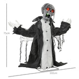 Halloween Dekoration erschreckender Zombie 102 cm LED-Lichter und Soundfunktion