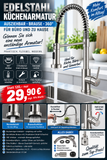 Edelstahl Küchenarmatur 360° mit ausziehbarer Brause – 2 Strahlarten & Einhebelmischer