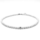 Halskette Fowleri Perlenkette mit 925 Sterling Silber