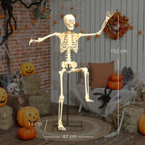 Animierte Halloween-Dekoration – Skelett mit LED-Augen, Sound & Bewegung, 152 cm
