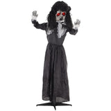 Animiertes Lolita-Mädchen mit Sound, LED & Bewegung Halloween-Dekoration, 160cm