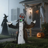 Halloween Dekoration erschreckender Zombie 102 cm LED-Lichter und Soundfunktion