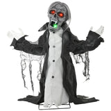 Halloween Dekoration erschreckender Zombie 102 cm LED-Lichter und Soundfunktion