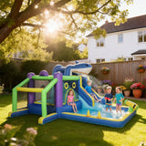 Planschen, Springen, Toben, Hüpfen und Spielen – 8-in-1 Hai-Wasserpark
