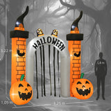 Aufblasbarer Halloween-Eingangsbogen mit LED-Beleuchtung, 322 cm hoch