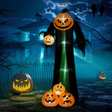 Aufblasbare Halloween-Dekoration – Kürbisgeist mit LED-Beleuchtung, 240cm