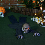 Halloween Dekoration heulender, kriechender Zombie 159 cm LED-Lichter Soundfunktion