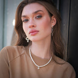 Halskette Tilla Kugelkette mit Edelstein und 925 Sterling Silber