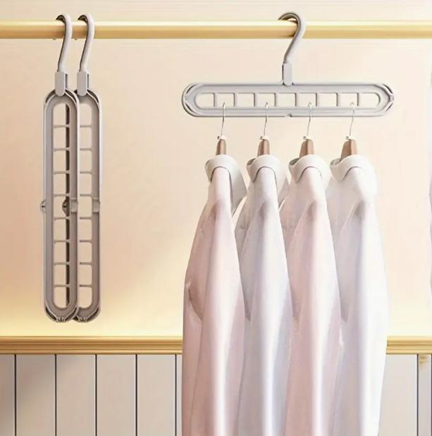 Platzsparender 9-Loch Faltbarer Kleiderbügel – Der ideale Organizer fü –  Poochy-Couture
