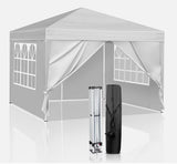 Faltpavillon wasserdicht. Pop Up. Mit 4 Seitenteilen. 3x3 Meter. Gartenzelt. Partyzelt. UV50+ Schutz. Einfaches Faltsystem.