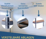 Schwerlastregal 75 × 30 × 172 cm Belastung gesamt 375 kg