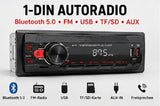FM-Autoradio 1-DIN mit neuester Technik 45W USB SD TF Aux Bluetooth Freisprechen und FM Empfang