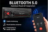 FM-Autoradio 1-DIN mit neuester Technik 45W USB SD TF Aux Bluetooth Freisprechen und FM Empfang