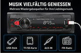 FM-Autoradio 1-DIN mit neuester Technik 45W USB SD TF Aux Bluetooth Freisprechen und FM Empfang