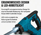 Sonderposten: Akku-Fuchsschwanz Säge 3000rpm mit 2 Akkus. Mit 4 Sägeblättern. Elektrische Reciprosäge (Säbelsäge)