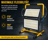 LED Baustrahler Flutlicht 200 Watt (2x100 Watt) mit Ständer. 230 Volt. IP66.