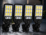 Solar-LED-Wandlampen (4-8-12er Set) mit Bewegungsmelder. Solarleuchten für Außen mit Bewegungsmelder – wetterfest &amp; kabellos