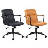 Bürostuhl HILDE, echtes Büffelleder, ergonomisch, belastbar bis 120 kg