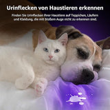 UV Schwarzlicht Taschenlampe HD51 mit 51 LEDs (395 nm) zur Erkennung eingetrockneter Tierurin-Flecken