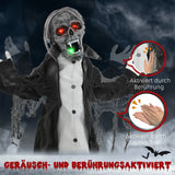 Halloween Dekoration erschreckender Zombie 102 cm LED-Lichter und Soundfunktion