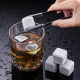 Coole Drinks, edle Form: 12er-Set Edelstahl Eiswürfel Silber
