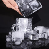 Coole Drinks, große Form: 6er-Silikon-Eiswürfelform für extra große Eiswürfel