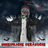 Halloween Dekoration erschreckender Zombie 102 cm LED-Lichter und Soundfunktion