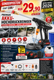 Sonderposten neues Modell: 29,90 € Mobiler Akku-Hochdruckreiniger mit 2 Akkus inkl. Ladegerät und viel Zubehör!
