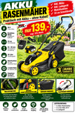 Sonderposten: Akku-Rasenmäher 20 V inklusive Akku & Ladegerät | Brushless | 33 cm | Mulchfunktion
