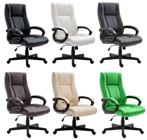 Leder Bürostuhl SQUART 6 Farben lieferbar. Bis 140 kg belastbar.