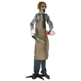 Animierte Halloween-Dekoration – Kettensägenmörder mit Sound & LED, 170 cm