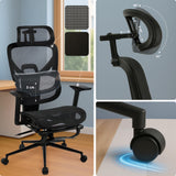 BERSFORD ergonomischer und vielfach einstellbarer Chefsessel, Mesh-Stoff, schwitzfrei.