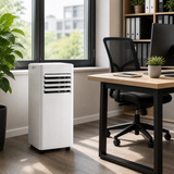 Mobile Klimaanlage 2600 Watt, 9000 BTU, R290. Farbe: Weiß.