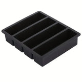 Coole Drinks, edle Form: 4er-Silikon-Eiswürfelform für extra lange Eiswürfel