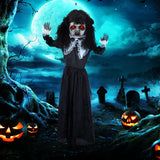 Animiertes Lolita-Mädchen mit Sound, LED & Bewegung Halloween-Dekoration, 160cm