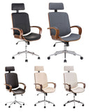 Lager-Räumungs-Aktion: Designer-Bürostuhl DYTON Chefsessel Leder-Holz-Kombination (Netto 139,-)