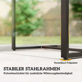 Rattan Bistroset, 3 teiliges Gartenmöbel-Set mit 2 Gartenstühlen und Tisch