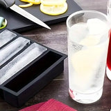 Coole Drinks, edle Form: 4er-Silikon-Eiswürfelform für extra lange Eiswürfel