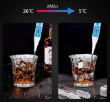 Coole Drinks, edle Form: 12er-Set Edelstahl Eiswürfel Silber