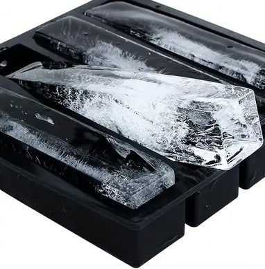 Coole Drinks, edle Form: 4er-Silikon-Eiswürfelform für extra lange Eiswürfel