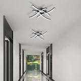 Schwarze LED-Deckenleuchte – dimmbare 24W Deckenlampe in Chrom-Alu für Büro, Wohnzimmer & Flur